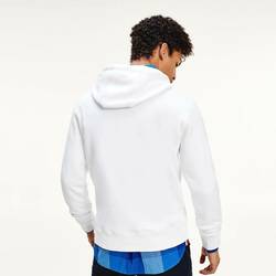 Tommy Hilfiger pánská bílá mikina Logo Hoody - XL (YBR)