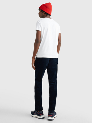 Tommy Hilfiger pánské bílé triko Slim - L (YBR)