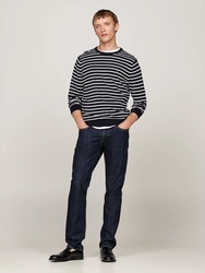 Tommy Hilfiger pánský pruhovaný svetr - XL (0A4)