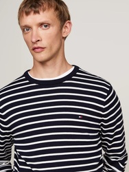 Tommy Hilfiger pánský pruhovaný svetr - XL (0A4)