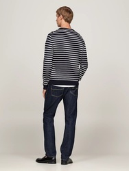 Tommy Hilfiger pánský pruhovaný svetr - XL (0A4)