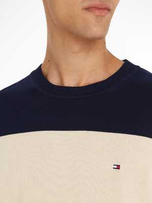 Tommy Hilfiger pánský vícebarevný svetr Colourblock - L (0GY)