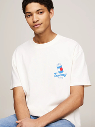 Tommy Jeans pánské bílé tričko - XS (YBH)