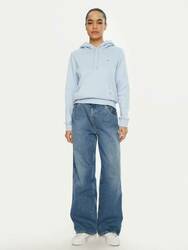 Tommy Jeans dámská světle modrá mikina - L (C3Q)
