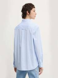 Tommy Jeans dámská modro-bílá košile  - XS (0A6)