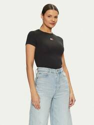 Tommy Jeans dámské černé tričko - L (BDS)