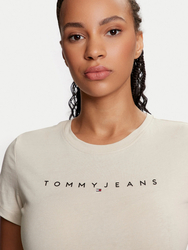 Tommy Jeans dámské béžové tričko  - XS (ACG)