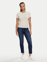 Tommy Jeans dámské béžové tričko  - XS (ACG)