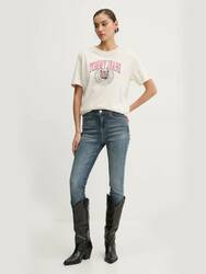 Tommy Jeans dámské béžové tričko - XS (AE3)