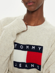 Tommy Jeans dámský béžový svetr - XS (HCV)