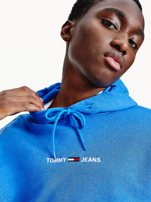 Tommy Jeans pánská světle modrá mikina STRAIGHT LOGO  - L (VQ6)