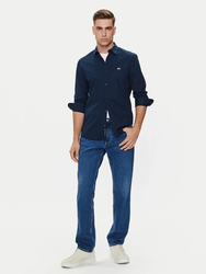 Tommy Jeans pánská tmavě modrá košile - M (C1G)