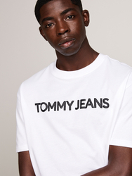 Tommy Jeans pánské bílé tričko - L (YBR)