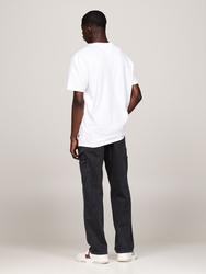 Tommy Jeans pánské bílé tričko - L (YBR)