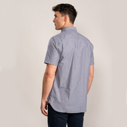 Tommy Hilfiger pánská pruhovaná košile s krátkým rukávem - S (0A5)