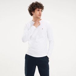 Tommy Hilfiger pánské bílé tričko Sleeve s dlouhým rukávem