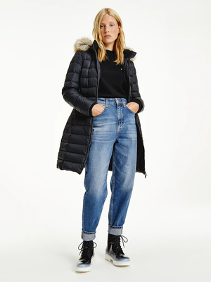 Tommy Jeans dámská černá zimní bunda - XS (BDS)