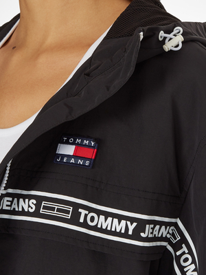 Tommy Jeans dámská černá bunda CHICAGO TAPE - XL (BDS)