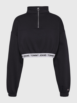 Tommy Jeans dámská černá mikina  - S (BDS)