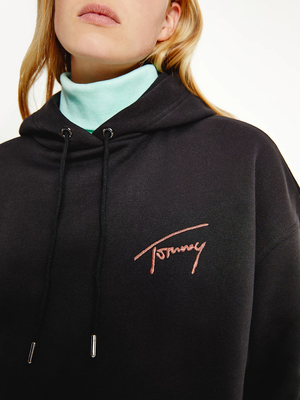 Tommy Jeans dámská černá oversize mikina - M (BDS)