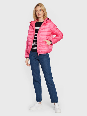 Tommy Jeans dámská růžová prošívaná bunda - XS (THW)