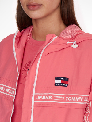 Tommy Jeans dámská růžová bunda CHICAGO TAPE - XS (TIJ)
