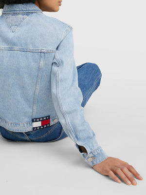 Tommy Jeans dámská světle modrá džínová bunda IZZIE  - M (1AB)