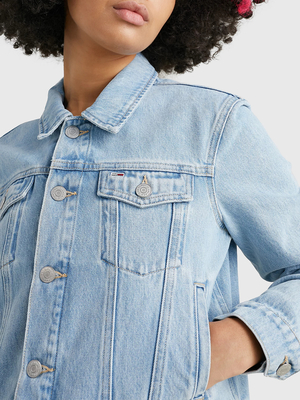 Tommy Jeans dámská světle modrá džínová bunda IZZIE  - M (1AB)