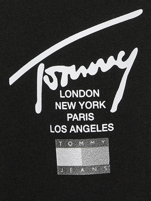 Tommy Jeans dámské černé tepláky MODERN SIGNATURE  - L/R (BDS)