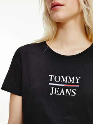 Tommy Jeans dámské černé tričko - S (BDS)