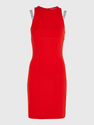 Tommy Jeans dámské červené šaty - XS (XNL)