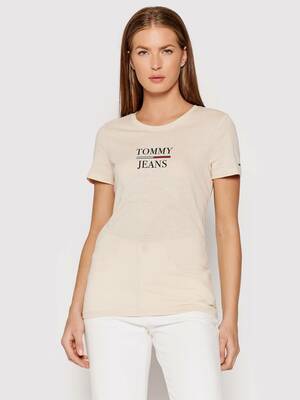 Tommy Jeans dámské béžové tričko - L (ABI)
