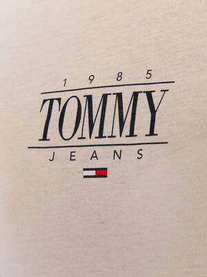Tommy Jeans dámské béžové triko - S (ABI)