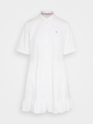 Tommy Jeans dámské bílé šaty - L (YBR)