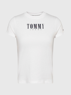 Tommy Jeans dámské bílé tričko - XS (YBR)