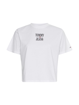 Tommy Jeans dámské bílé triko CLASSIC ESSENTIAL LOGO - XS (YBR)