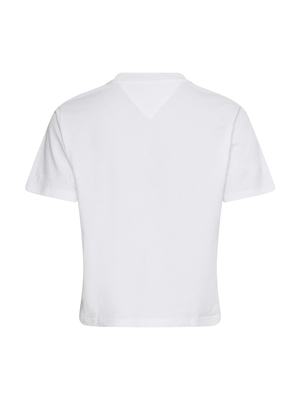Tommy Jeans dámské bílé triko CLASSIC ESSENTIAL LOGO - S (YBR)
