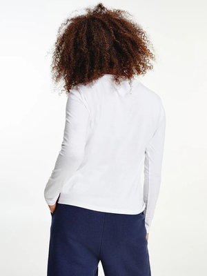 Tommy Jeans dámské bílé triko ESSENTIAL LOGO - S (YBR)