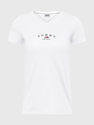 Tommy Jeans dámské bílé triko ESSENTIAL LOGO - M (YBR)