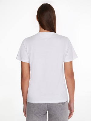 Tommy Jeans dámské bílé triko SIGNATURE  - XS (YBR)