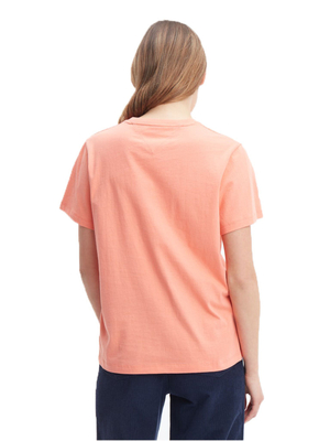 Tommy Jeans dámské oranžové triko SIGNATURE - XS (TKL)