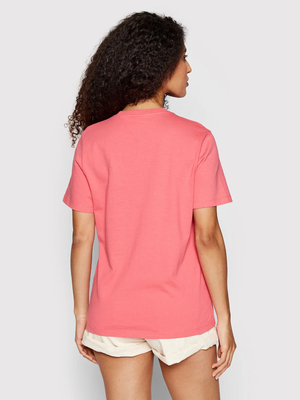 Tommy Jeans dámské růžové triko SIGNATURE - XS (THW)