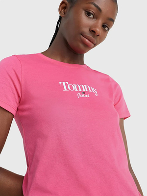 Tommy Jeans dámské růžové triko - XS (THW)