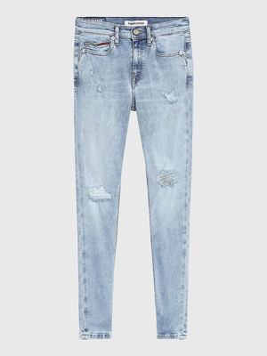 Tommy Jeans dámské světle modré džíny NORA  - 26/32 (1AB)