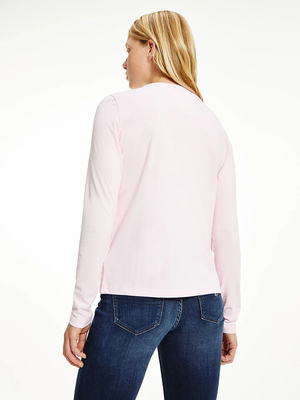 Tommy Jeans dámské světle růžové triko - S (TOJ)
