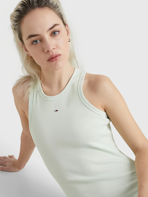Tommy Jeans dámské světle zelené šaty - M (LXW)