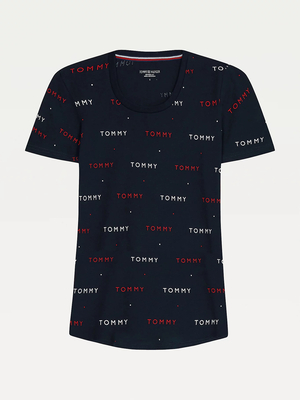 Tommy Jeans dámské tmavě modré tričko Logo - S (0YC)