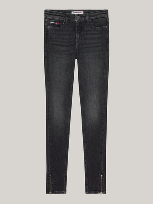 Tommy Jeans dámské tmavě šedé džíny NORA  - 25/30 (1BZ)
