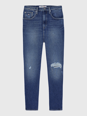 Tommy Jeans dámské tmavě modré džíny MOM JEAN  - 26/30 (1BK)