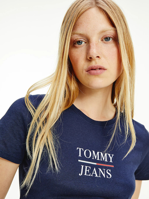 Tommy Jeans dámské tmavě modré tričko - L (C87)